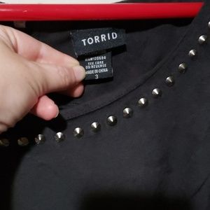 Torrid Tops - Faux suede peplum top Torrid Tops - Faux suede peplum top